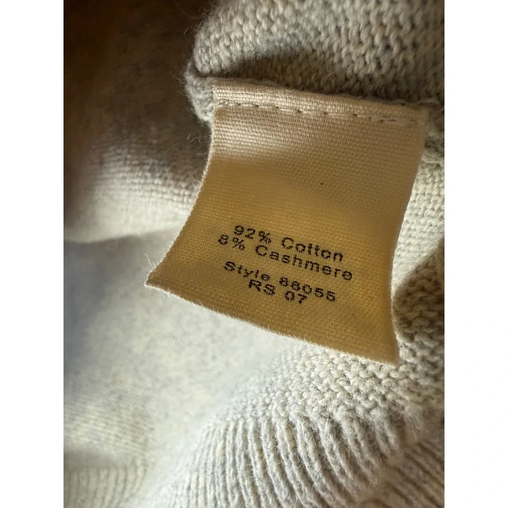 J.Crew Mens V-Neck Sweater Cotton Cashmere Blend Heathered‎ Grey 88055 Size M